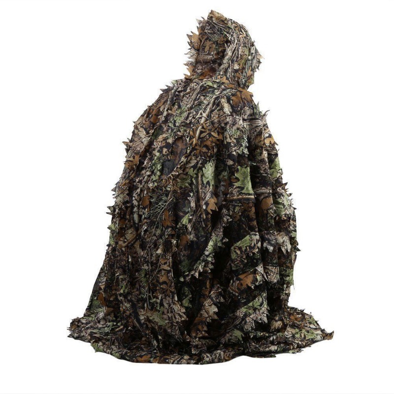 성인용 야외 위장복 실물 같은 3D 나뭇잎 위장 판초  - Outdoor Hunting Tv 리뷰 및 가격