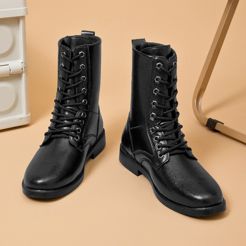 하이탑 가죽 부츠 아웃도어 전술 전투 부츠 남성용 보안 - Outdoor Hunting Boots For Men 리뷰 및 가격