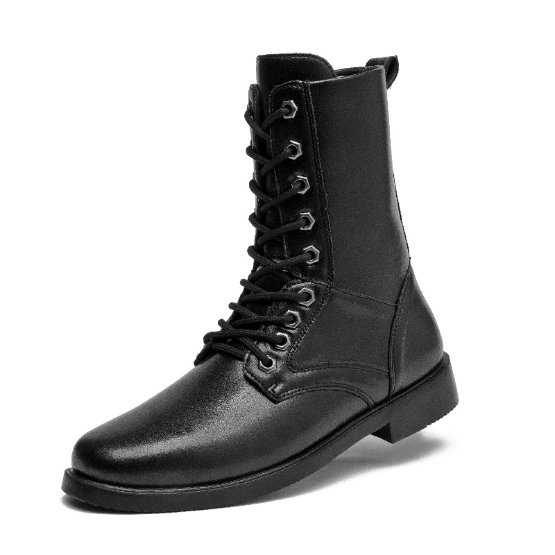 하이탑 가죽 부츠 아웃도어 전술 전투 부츠 남성용 보안 - Outdoor Hunting Boots For Men 리뷰 및 가격