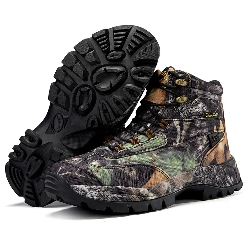 남성용 하이탑 카모플라주 사냥 부츠 통기성 스포츠화 야 - Outdoor Hunting Boots For Men 리뷰 및 가격