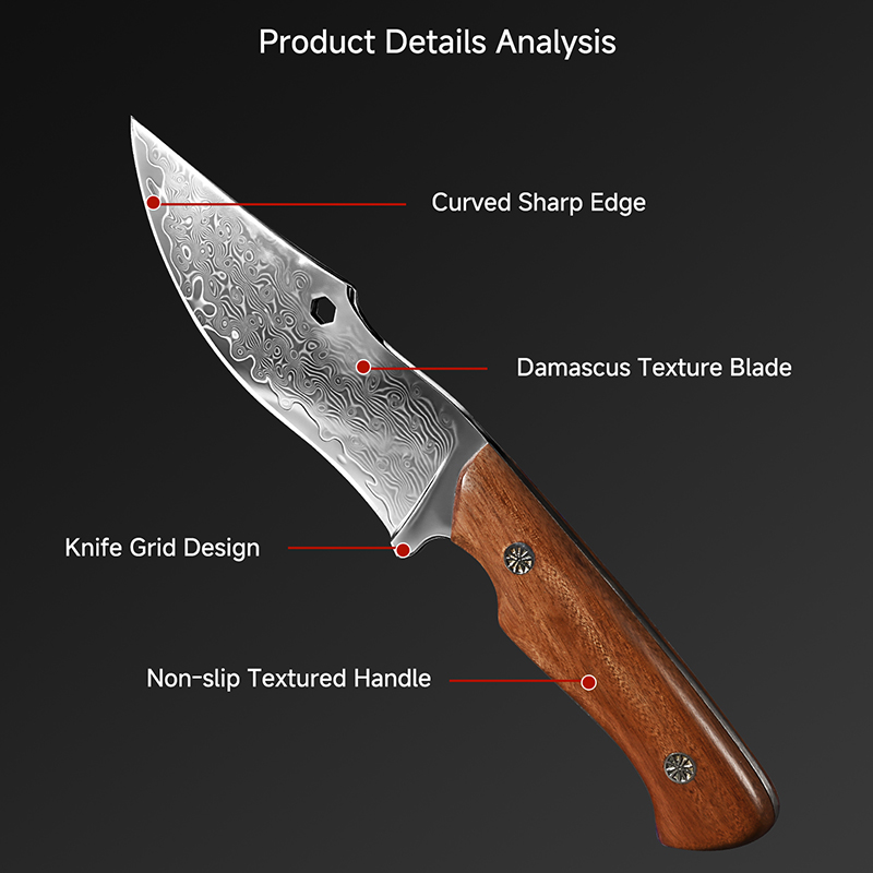 다마스커스 아웃도어 나이프 곡선형 날 고정형 블레이드  - Hunting Knife Outdoor Edge 리뷰 및 가격