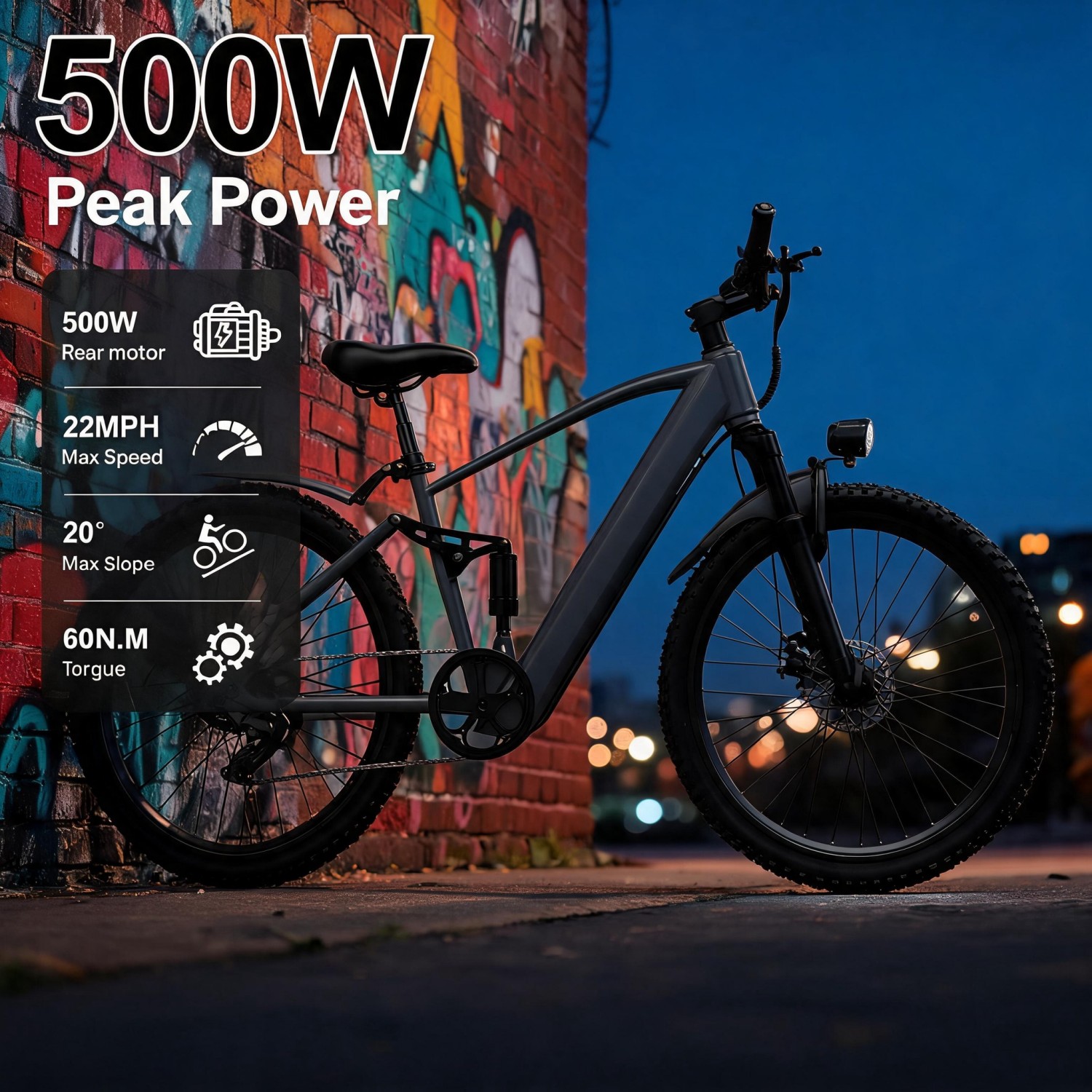 오프로드 전기 자전거, 사냥용 전기 자전거. 500W  - Outdoor Hunting Electric Bike 리뷰 및 가격