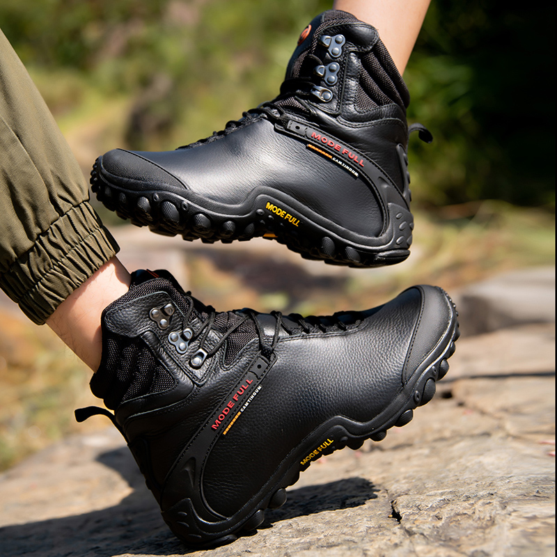 암소 가죽 남성 겨울 하이킹 부츠 여성을위한 야외 방수 - Outdoor Hunting Boots For Men 리뷰 및 가격