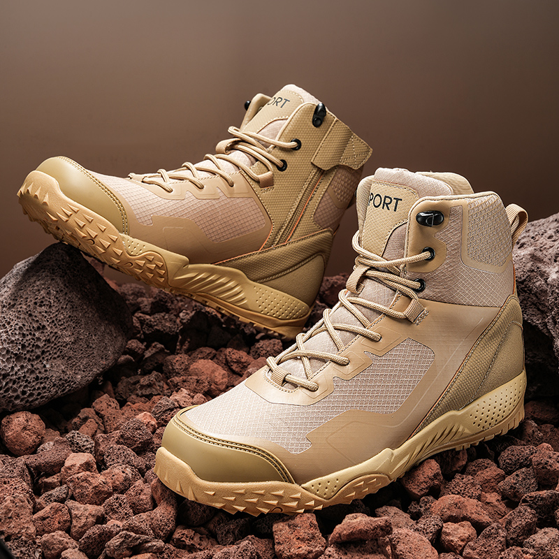 남성용 새로운 전술 부츠 야외 훈련 안전 작업 미끄럼  - Outdoor Hunting Boots For Men 리뷰 및 가격